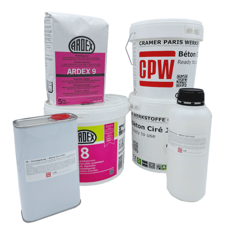 Béton Ciré Jolie - 10m² Nassbereich Set